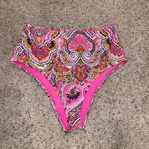 High waist cheeky bikini bottom